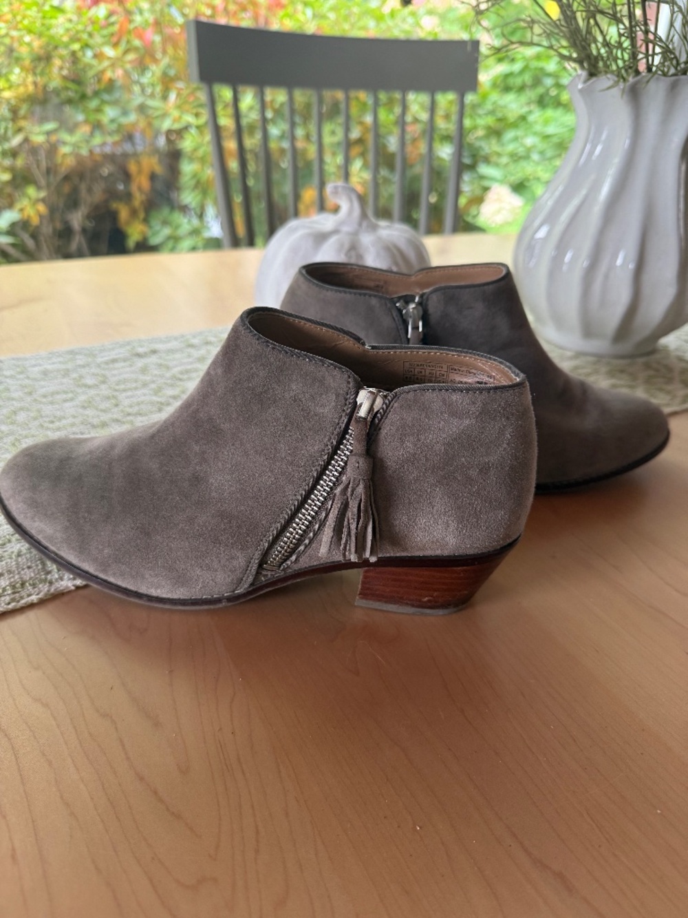 Vionic Taupe Suede Ankle Boots | Size 8.5